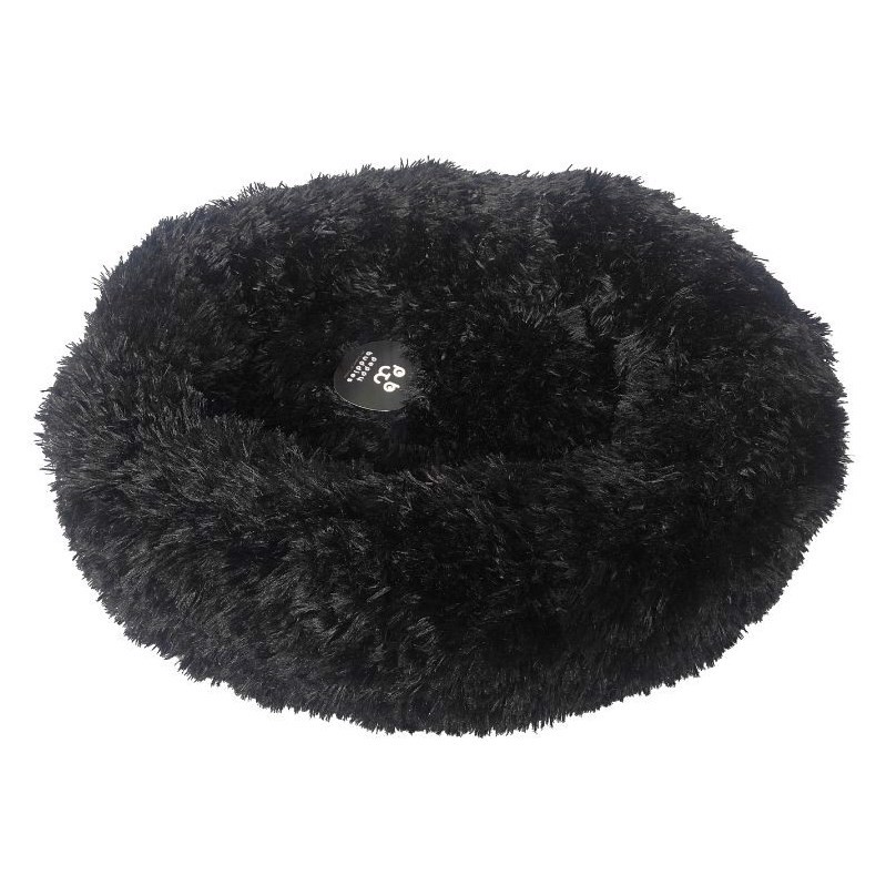 Beroligende Donut Hundeseng Fluffy Sort Størrelser