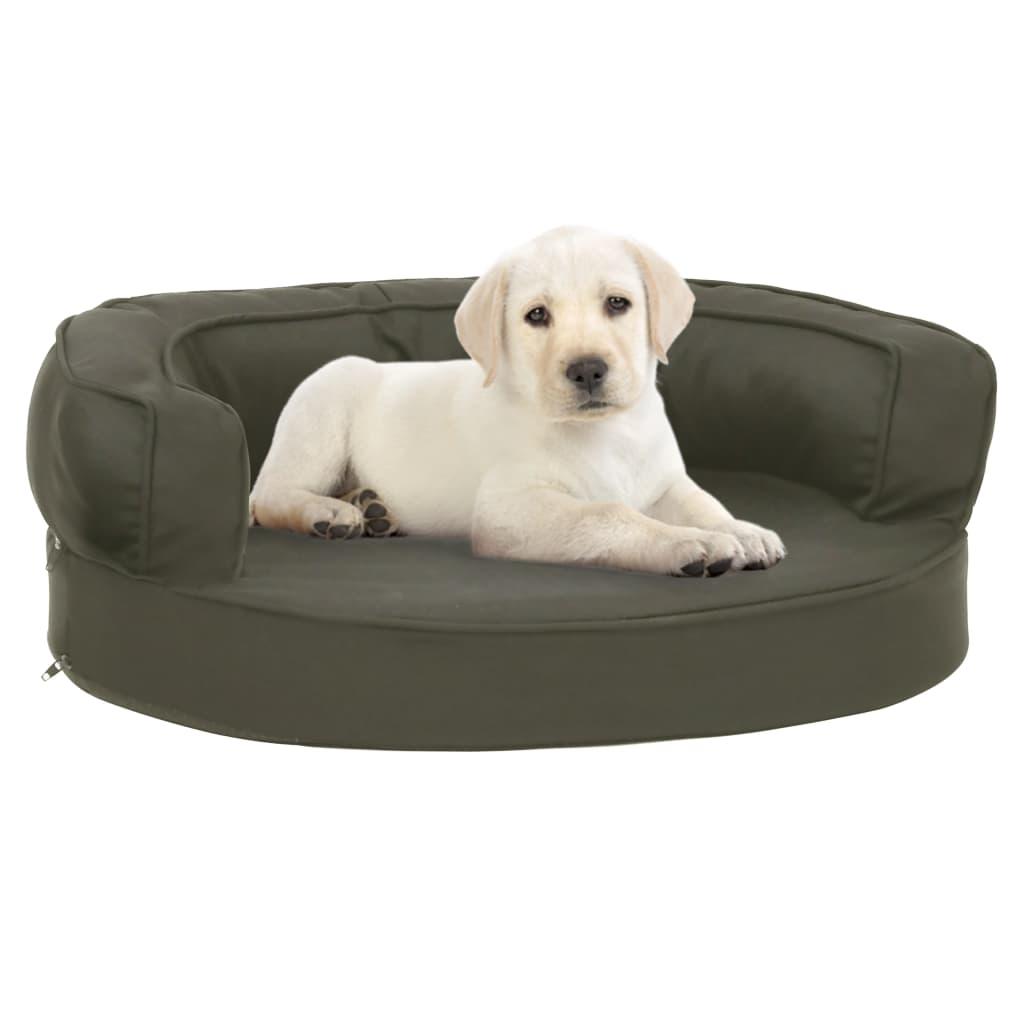 Ergonomisk Hundeseng 60x42 Hør Look Mørkegrå 8720286431115