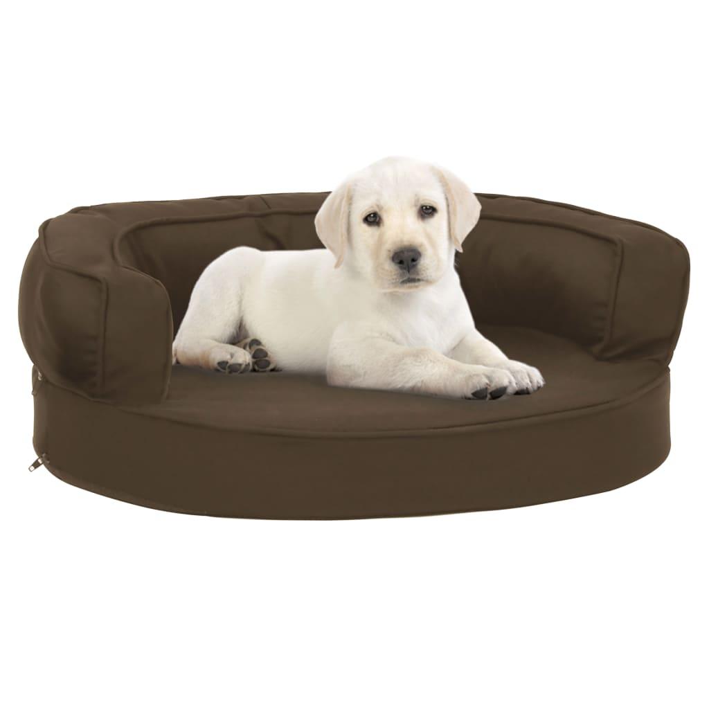 Ergonomisk Hundeseng 60x42 Hør Look Brun 8720286431238