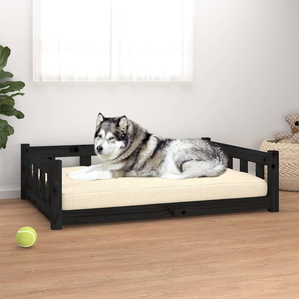 Hundeseng 105 5x75 5x28 Massivt Fyrretræ Sort 8720287072140