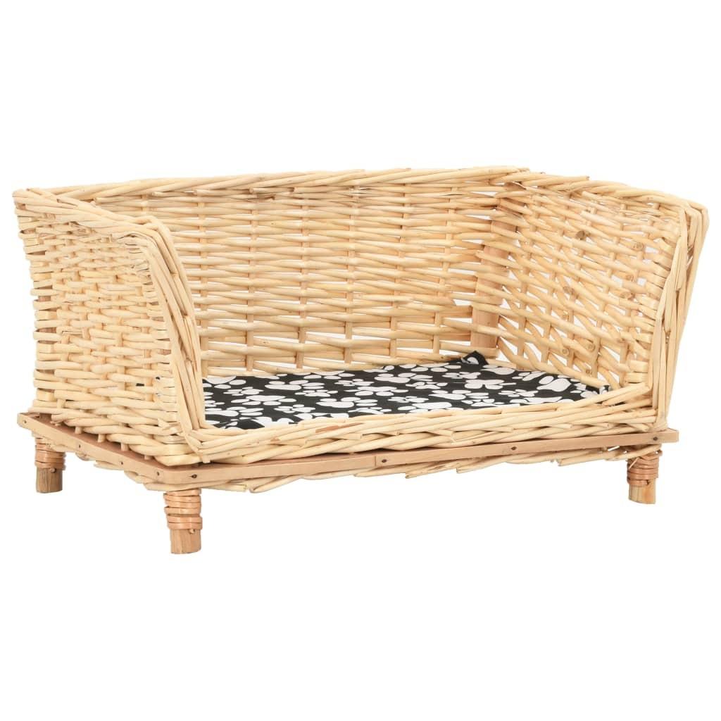 Hundekurv Med Hynde 50x33x30 Naturlig Pil 8719883682778