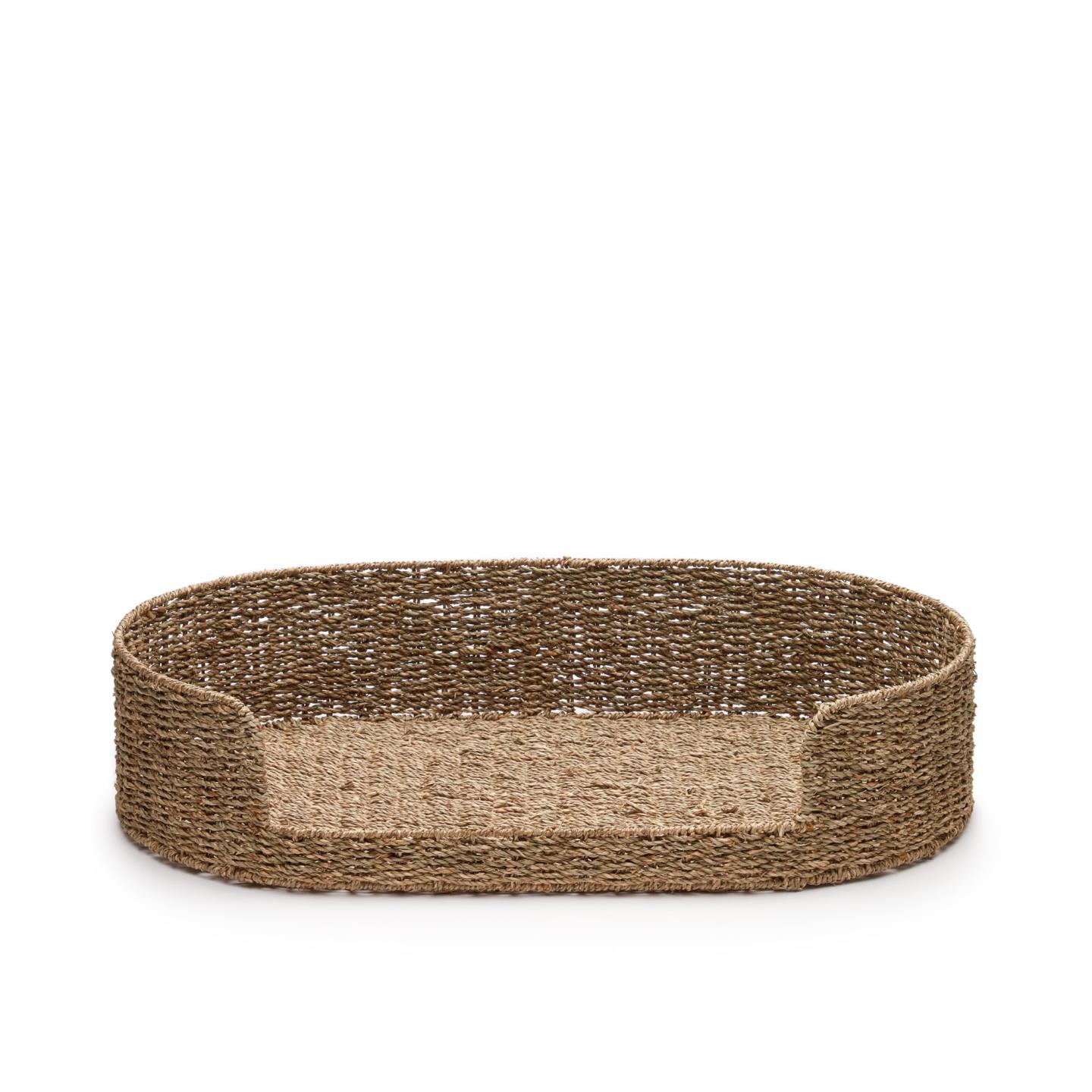 Kave Home Fliicker Hundekurv Oval Natur Søgræs 80x45 8433840752211